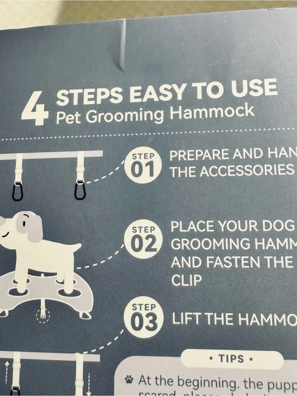 Pet Grooming Hammock Kit XS - Grey